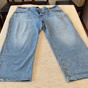 Women's Plus Size Light Blue Wide Leg Jeans